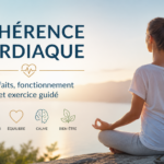 Illustration de cohérence cardiaque avec exercice de respiration guidée pour la gestion du stress et la régulation émotionnelle